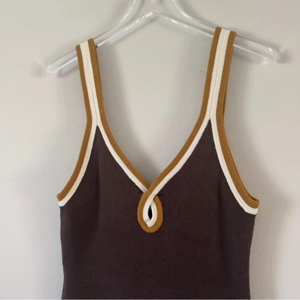 ⭕️ FREE PEOPLE Mini Dress Knit Brown